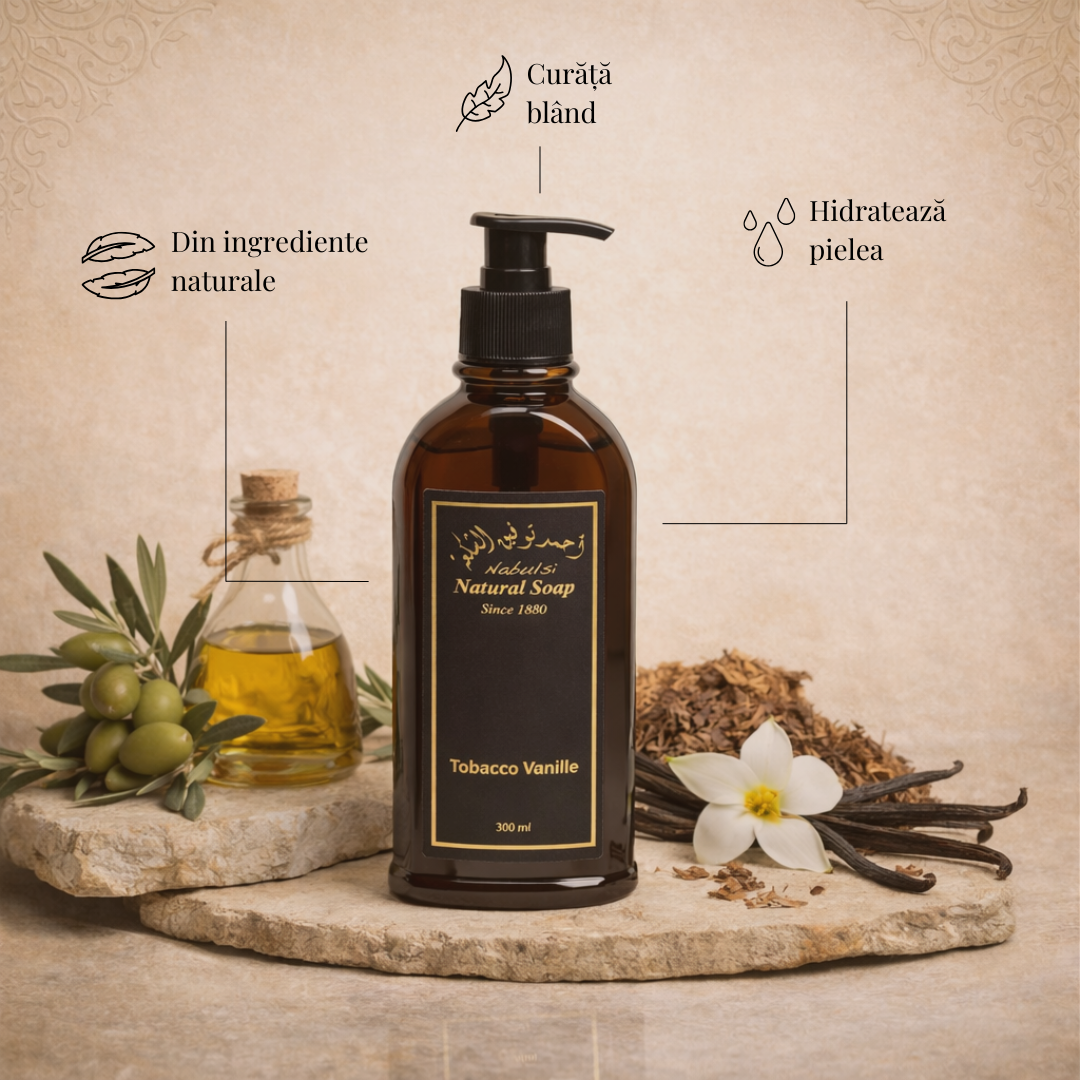 Săpun de Mâini cu Ulei de Măsline și Tobacco & Vanilla 300 ml
