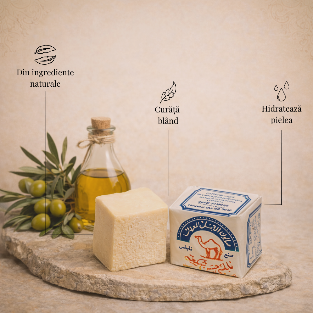 Săpun de Mâini cu Ulei de Măsline Al-Jamal 130 gr