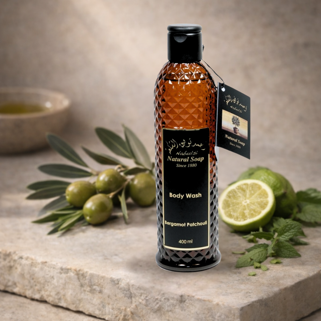 Gel de Duș cu Ulei de Măsline și Bergamotă & Patchouli 400 ml